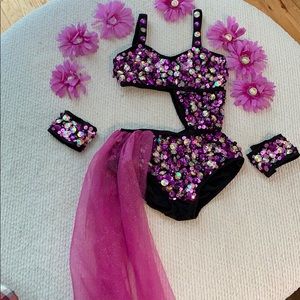 Purple jazz dance costume